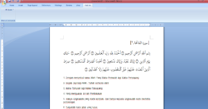 Cara Memasukkan Ayat Al-Quran di Word