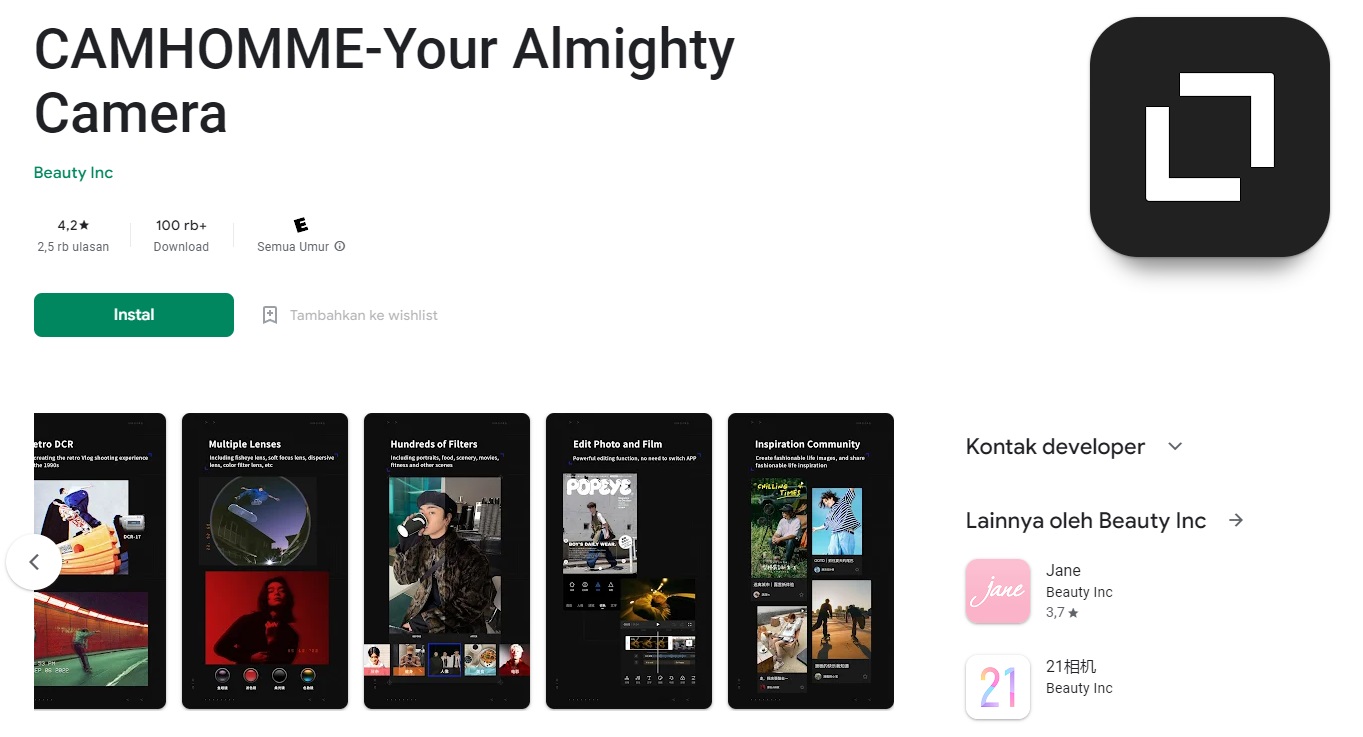 Aplikasi CamHomme Peningkat Kualitas Kamera Android!