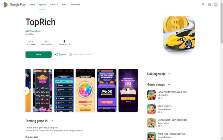 Top Rich APK, Apakah Terbukti Membayar?