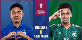 Jadwal Streaming Bola Thailand vs Arab Saudi AFC U23