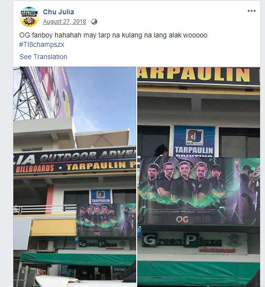 Fans OG Dota 2 Asal Filipina Sewa Billboard
