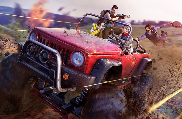 Bantai Musuh Free Fire Dengan Monster Truck FF