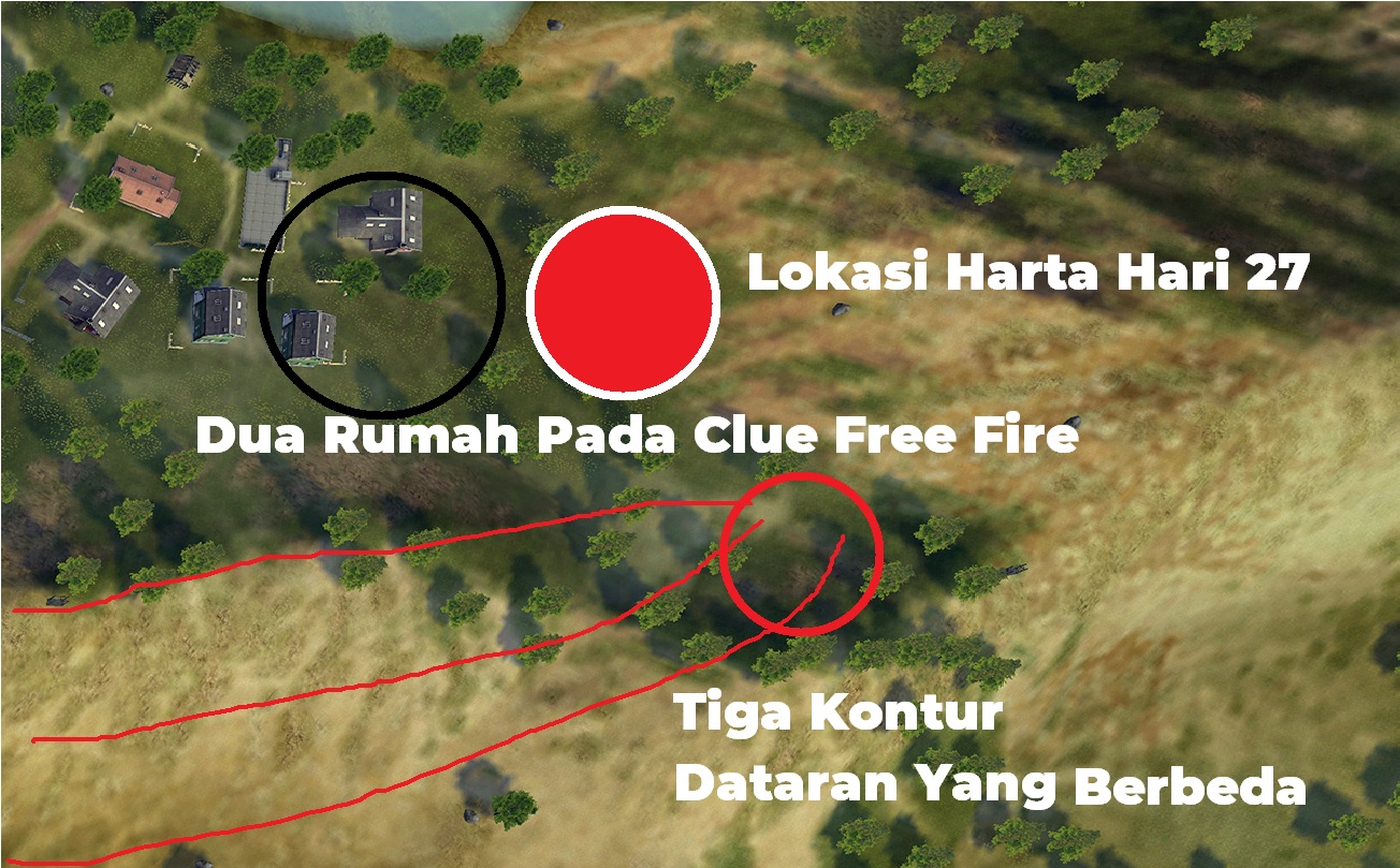 Lokasi FF Peta Harta Hari 27 Di Map Purgatory free fire