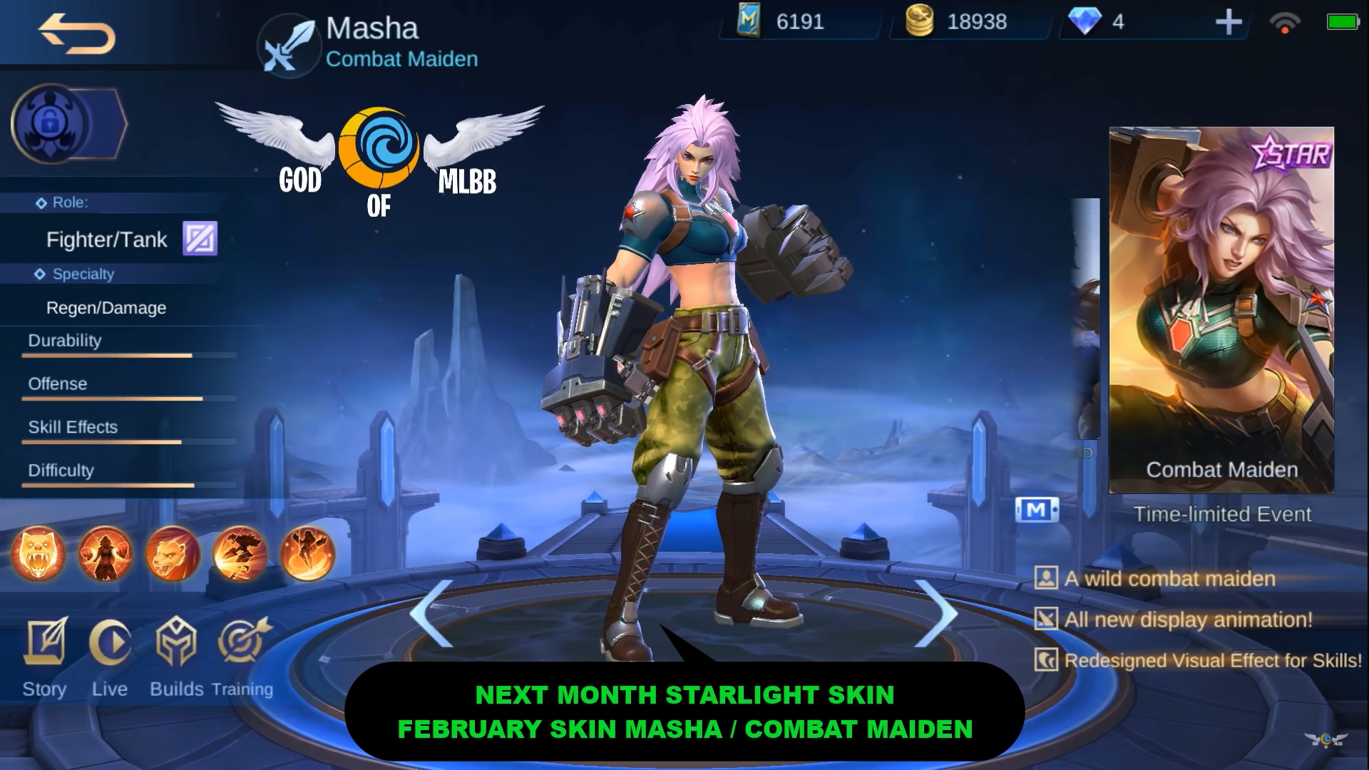 Masha Mobile Legends, Build Item ML, Battle Spell Dan Gameplay