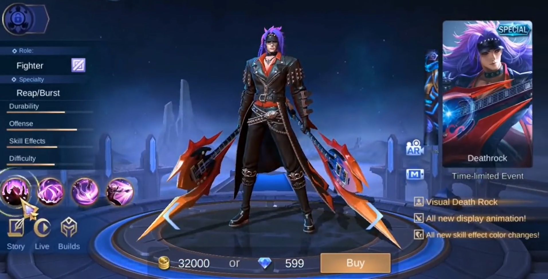 Skin Martis Deathrock ML New Cool Mobile Legends!