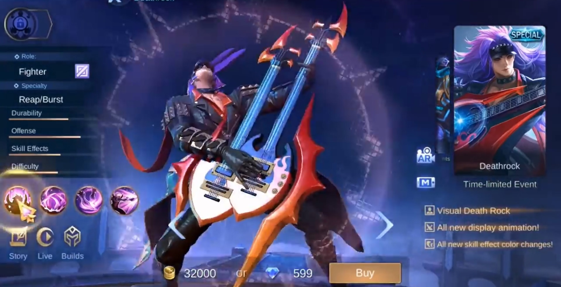 Skin Martis Deathrock ML Baru Keren Mobile Legends Esportsku