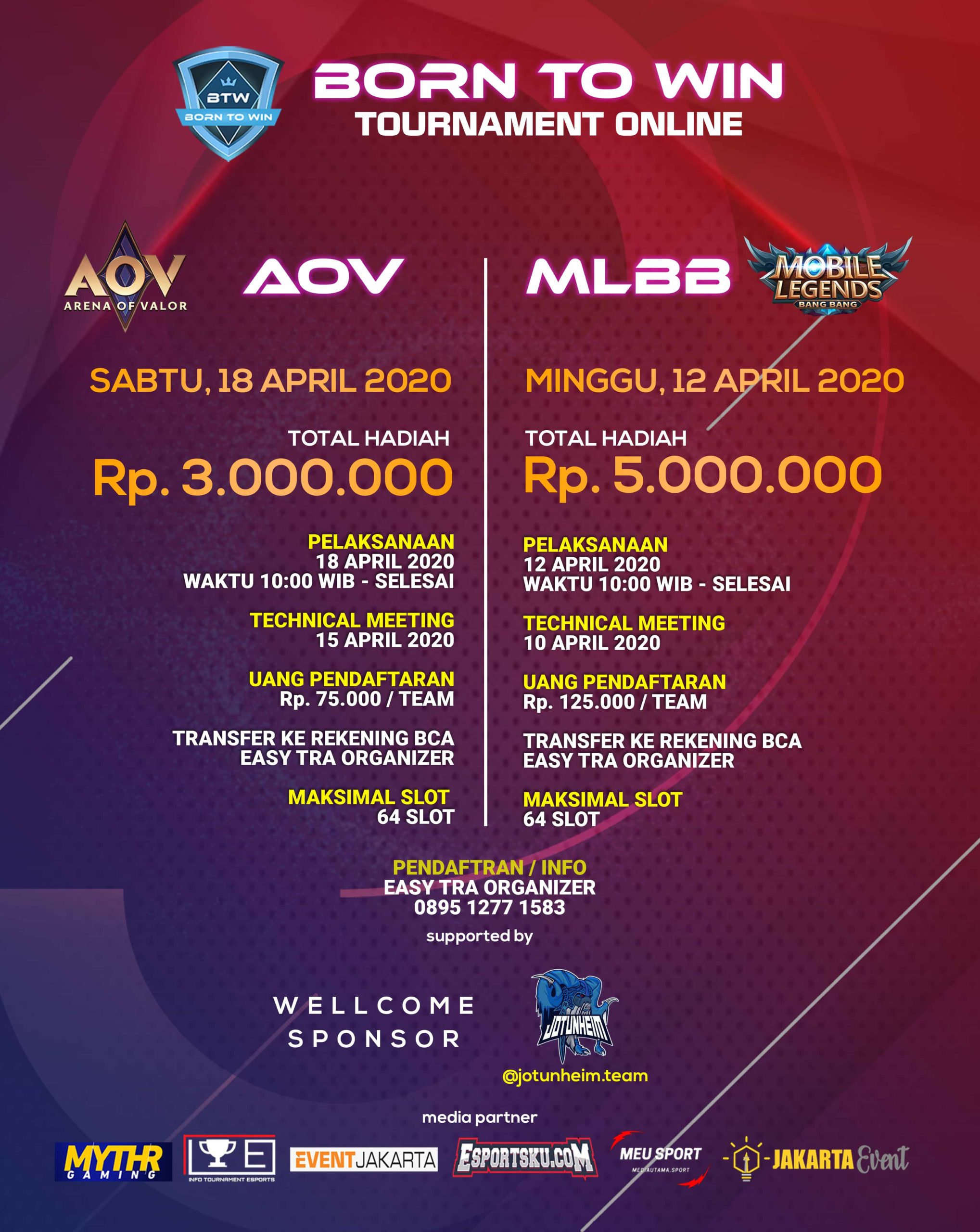 Tournament Mobile Legends Born to Win April 2020 – Esportsku