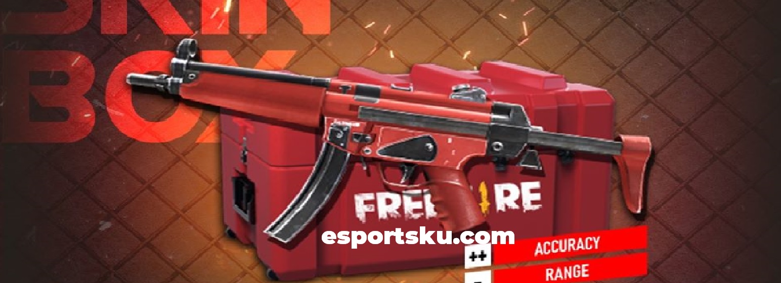 Skin for FF MP5 Blood Red Weapons on Weapon Loot Free Fire