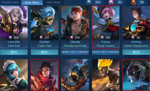 Update 7 Rare Skin Terbaru Ml 2020 Patch 1 4 60 Mobile Legends Esportsku