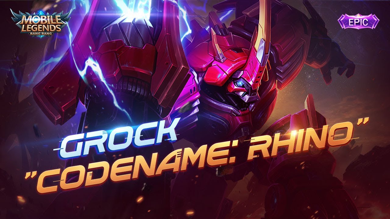 Skin ML Grock Codename: Rhino, Mecha Kumbang Mobile Legends