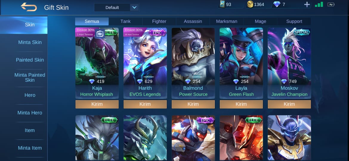 8 Cara Mendapatkan Skin ML Permanent Mobile Legends