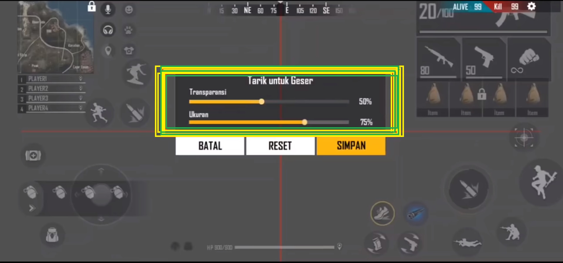 Hud settings. Settings hud. true hud preset.