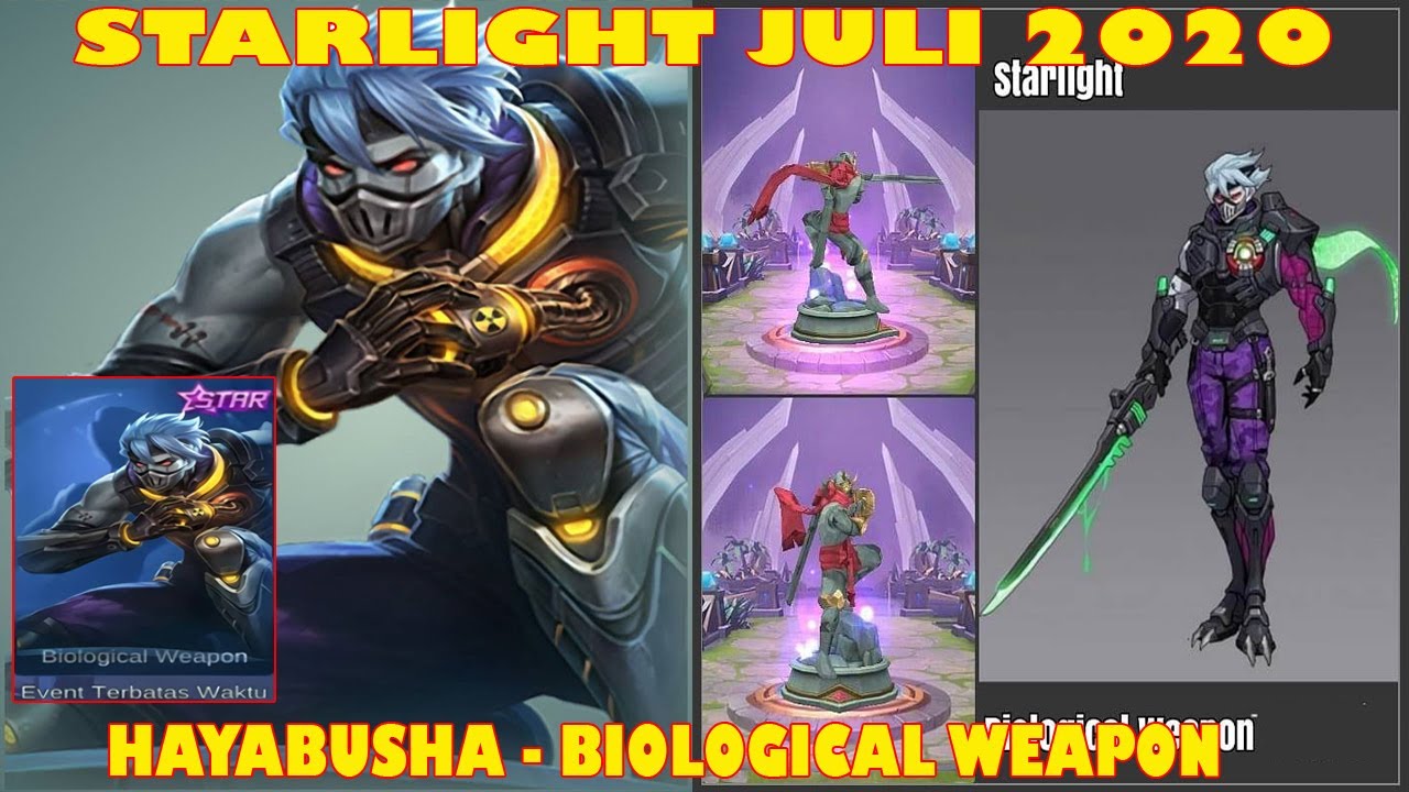 Skin ML Starlight para julio, Hayabusa Biological Weapon Mobile Legends