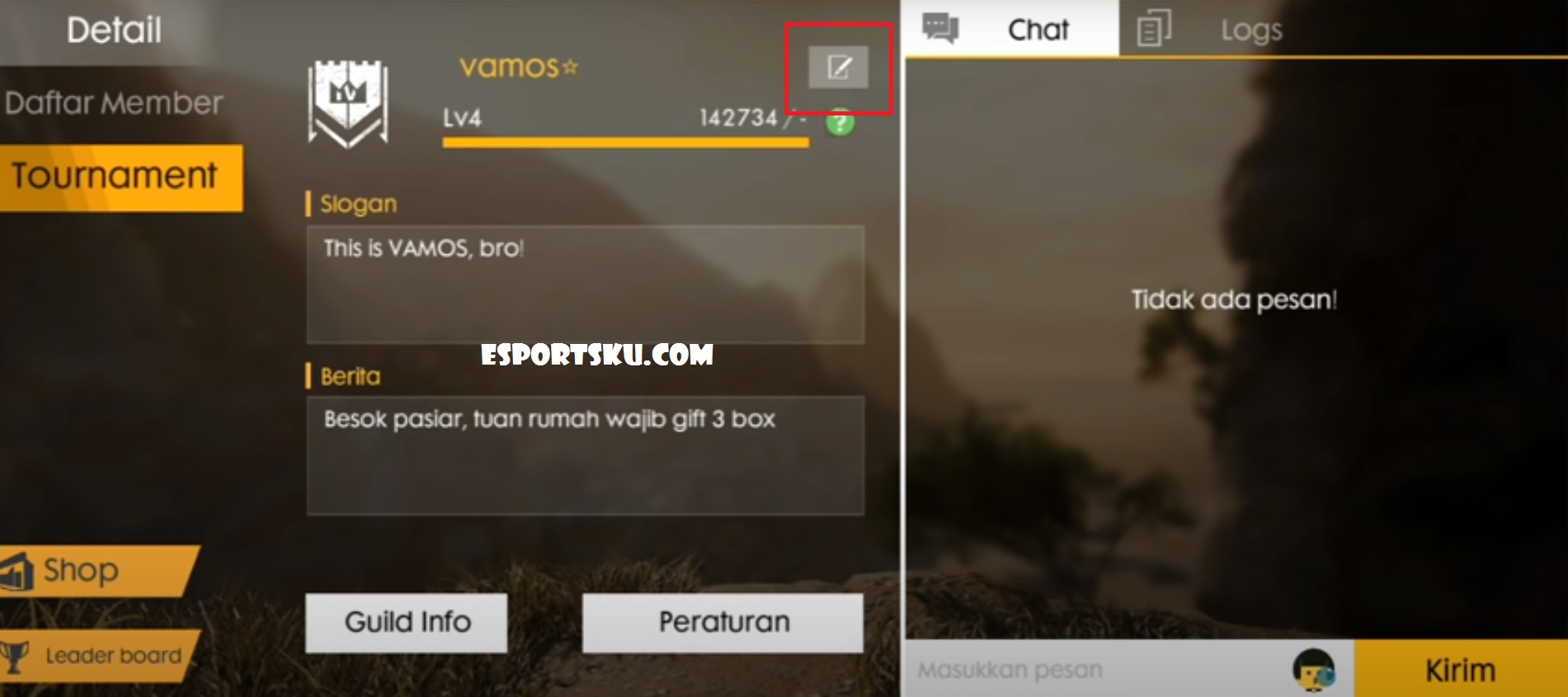 Cara Mengganti Nama  Guild Free Fire Dengan Mudah Di  FF  