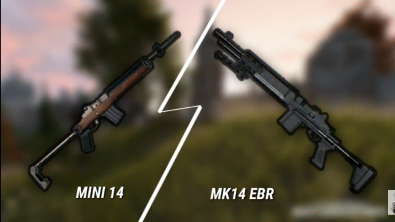 Винтовки в пабг. Mk14 ПАБГ. Mini14 ПАБГ. Mk14 EBR PUBG. Mk14 винтовка PUBG.