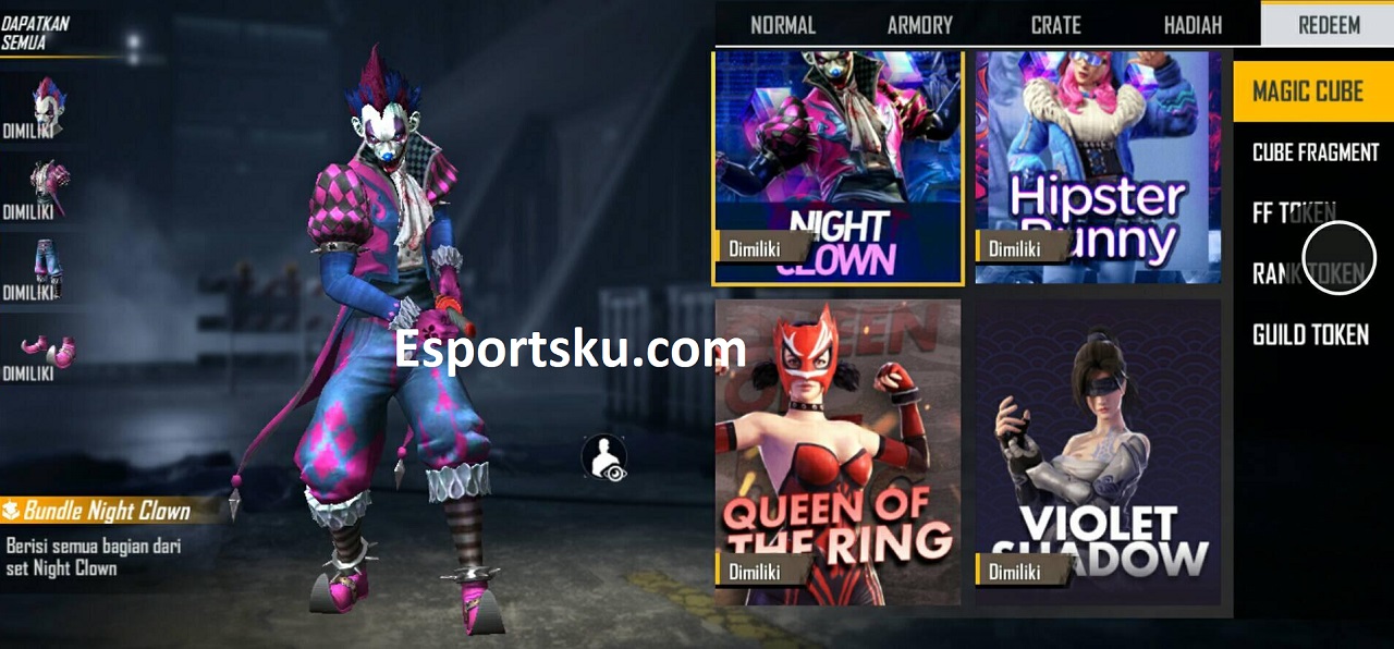 Bundle Magic Cube Terbaru Night Clown Free Fire (FF ...