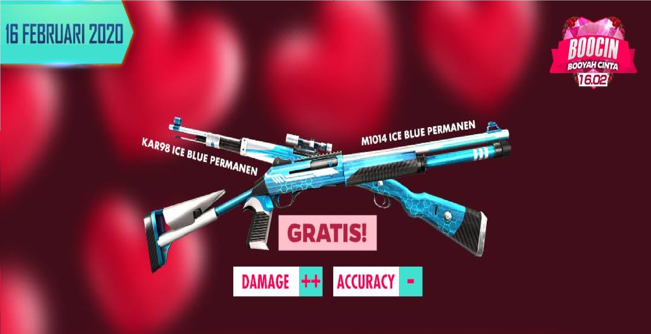 Skin Senjata Ice Blue Free Fire Buat Damage Senjata Menggila Di FF Esportsku