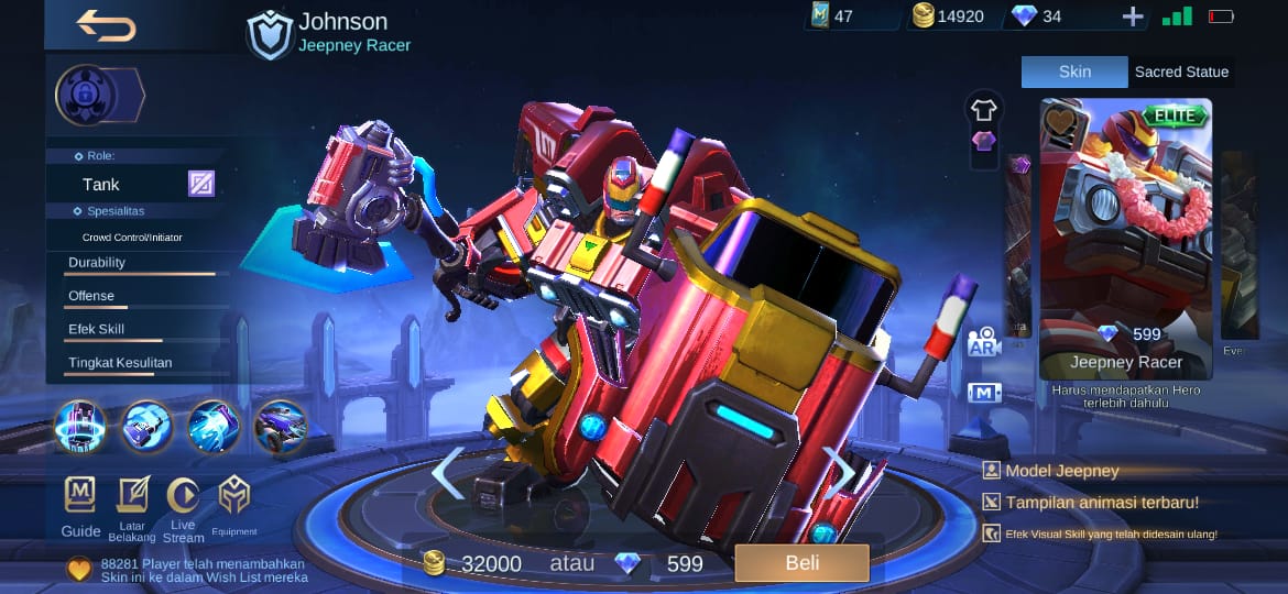 Cool Elite Skin Mobile Legends