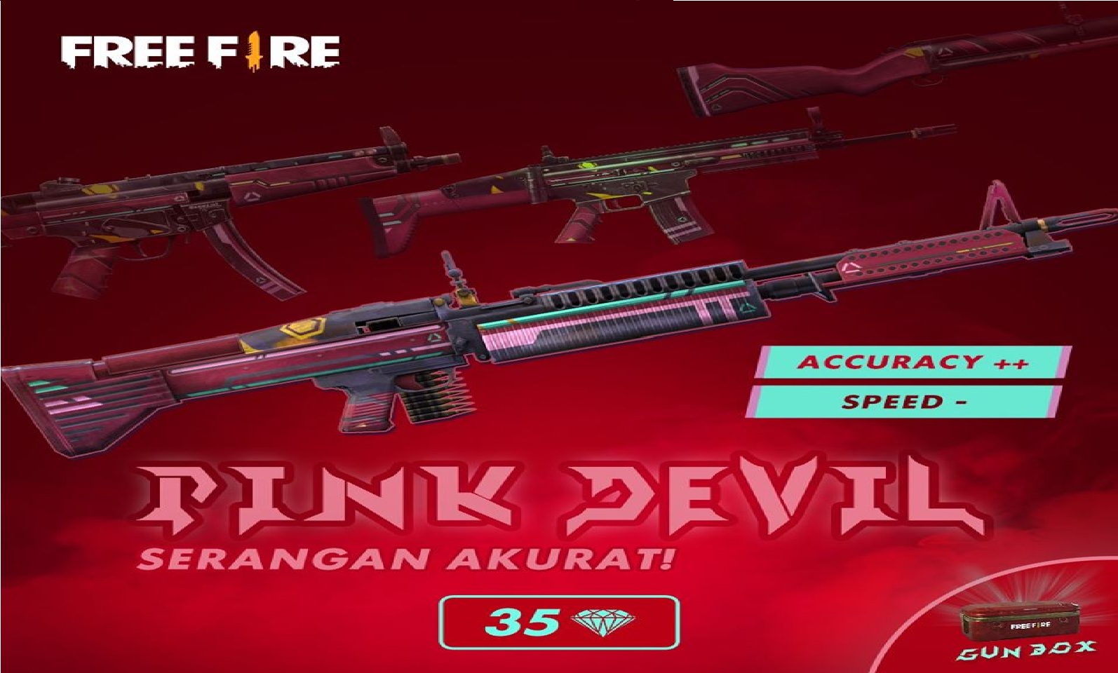 Gun Skin Box Aim Senjata Terbaik Free Fire