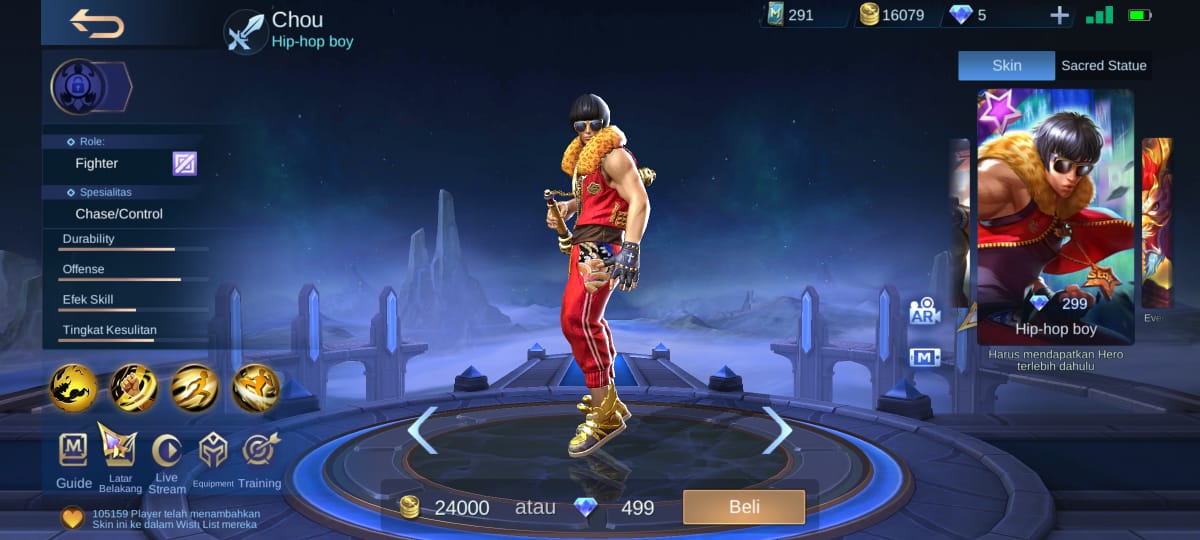 6 Skin Yang Dimiliki Chou ML Di Mobile Legends, Sudah Punya? – Esportsku