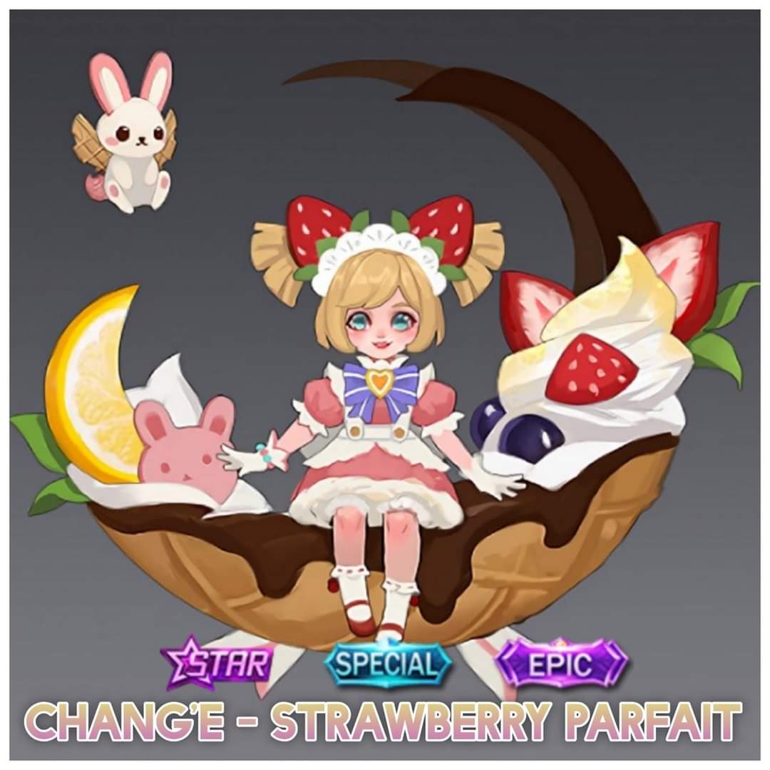Skin Chang'e Strawberry Parfait Mobile Legends