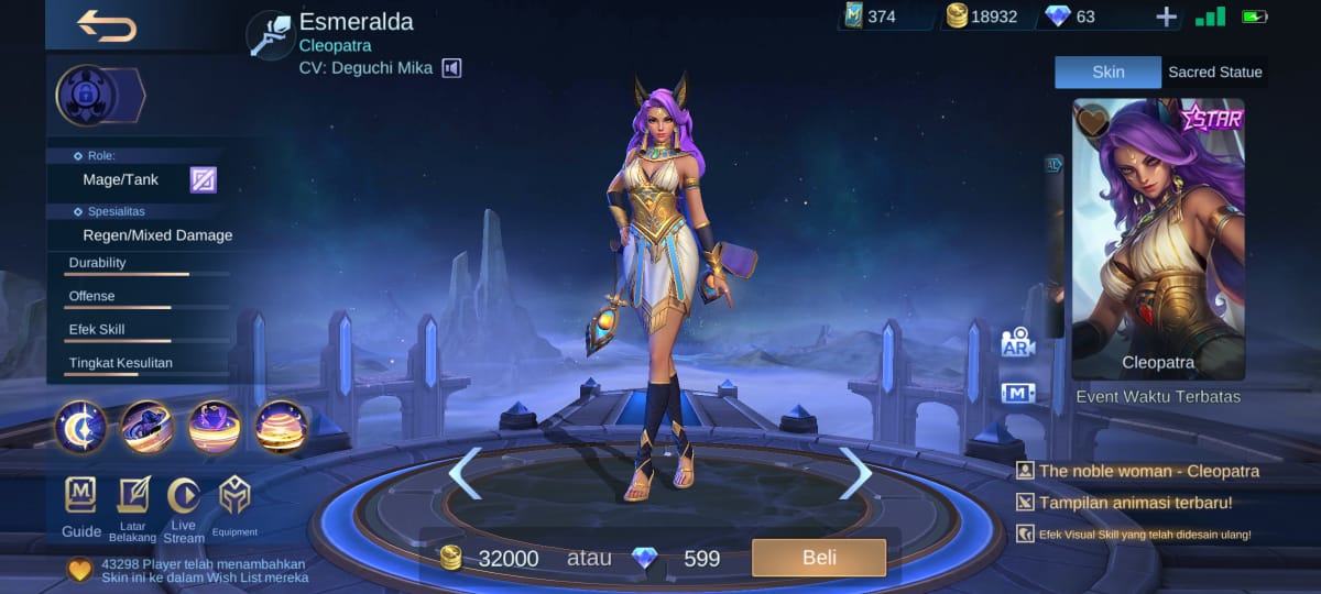 4 mejores pieles de Esmeralda en Mobile Legends (ML)