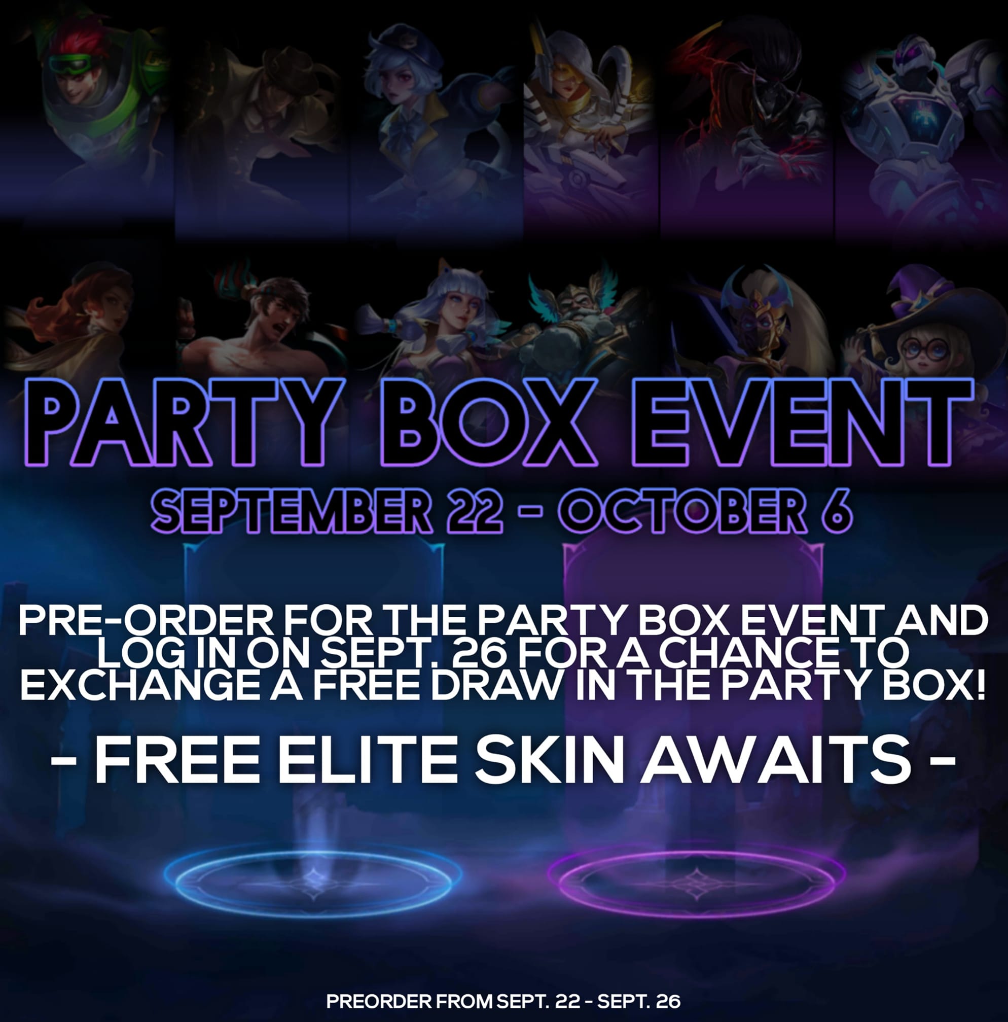 Bocoran Event Party Box Mobile Legends, Gratis Skin Elite ML!