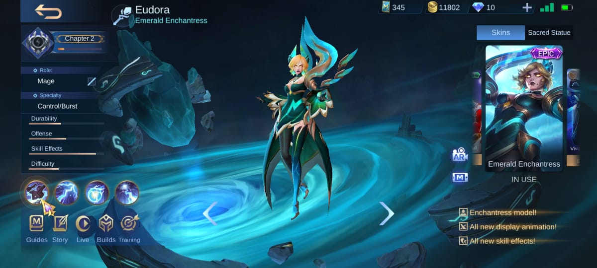 Las 5 mejores máscaras para Eudora Mobile Legends (ML)