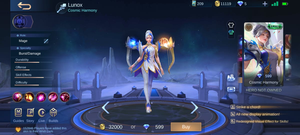 Las 5 mejores pieles para Lunox Mobile Legends (ML)