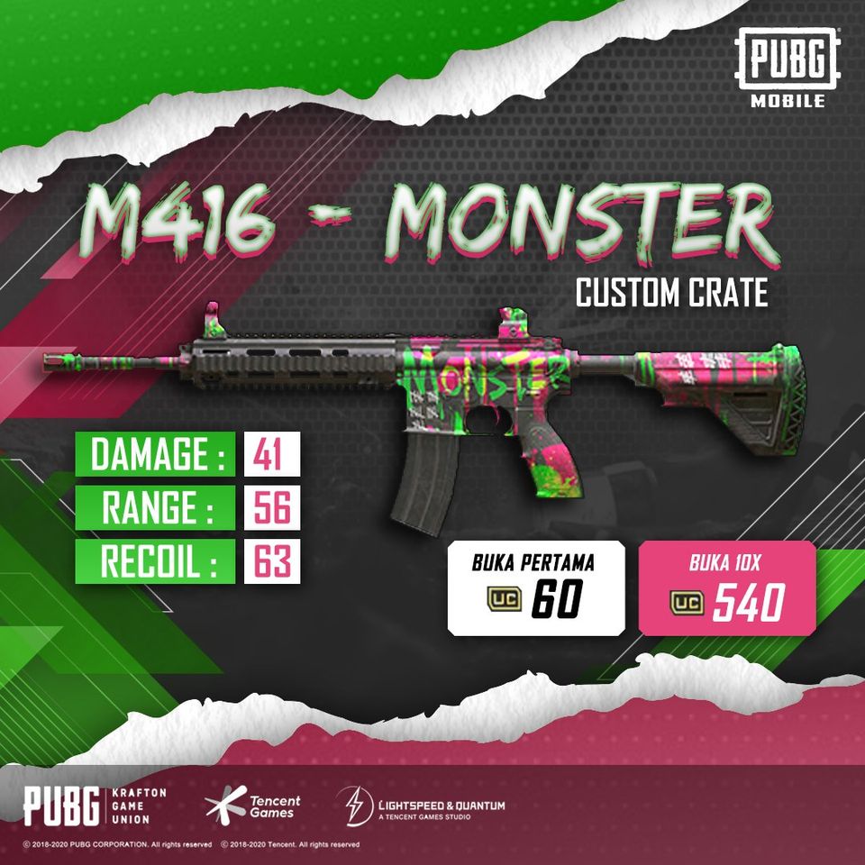 Skin Monster Hadir Sebagai Skin Terbaru M416 Pubg Mobile Esportsku