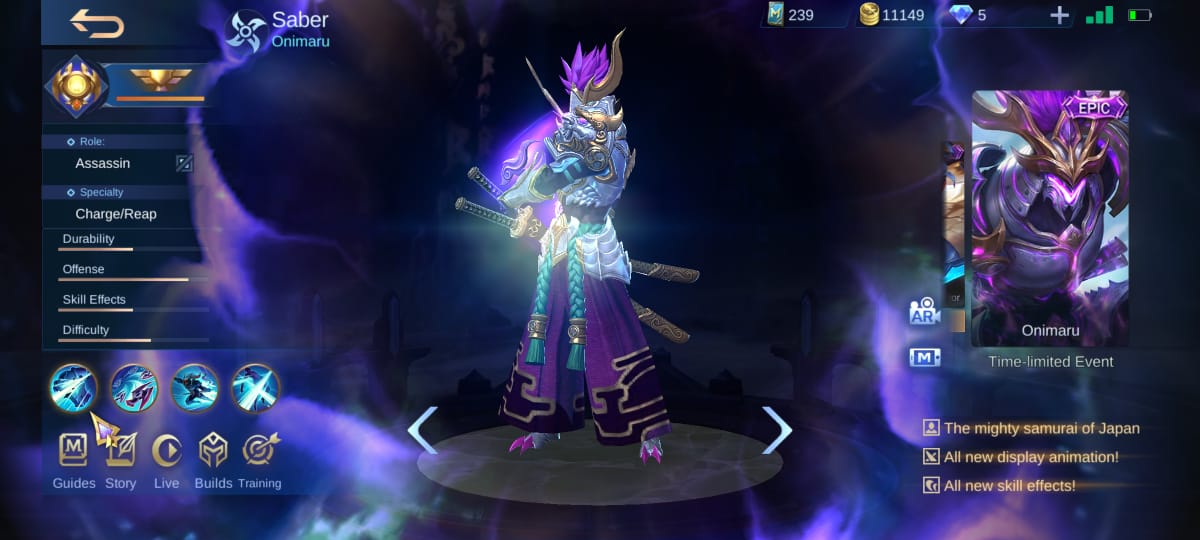 6 Skin Saber Terbaik Mobile Legends (ML) | Esportsku