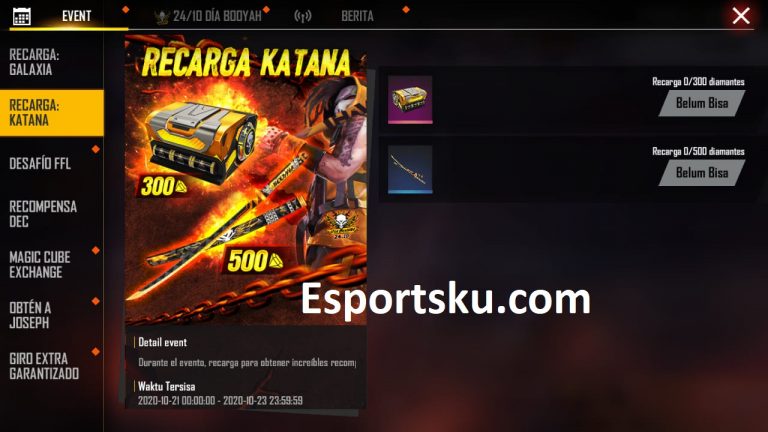 How to Get Katana Booyah Day Free Fire (FF) Skin  