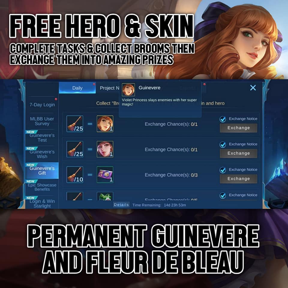 Cómo conseguir piel y héroe gratis Guinevere Mobile Legends