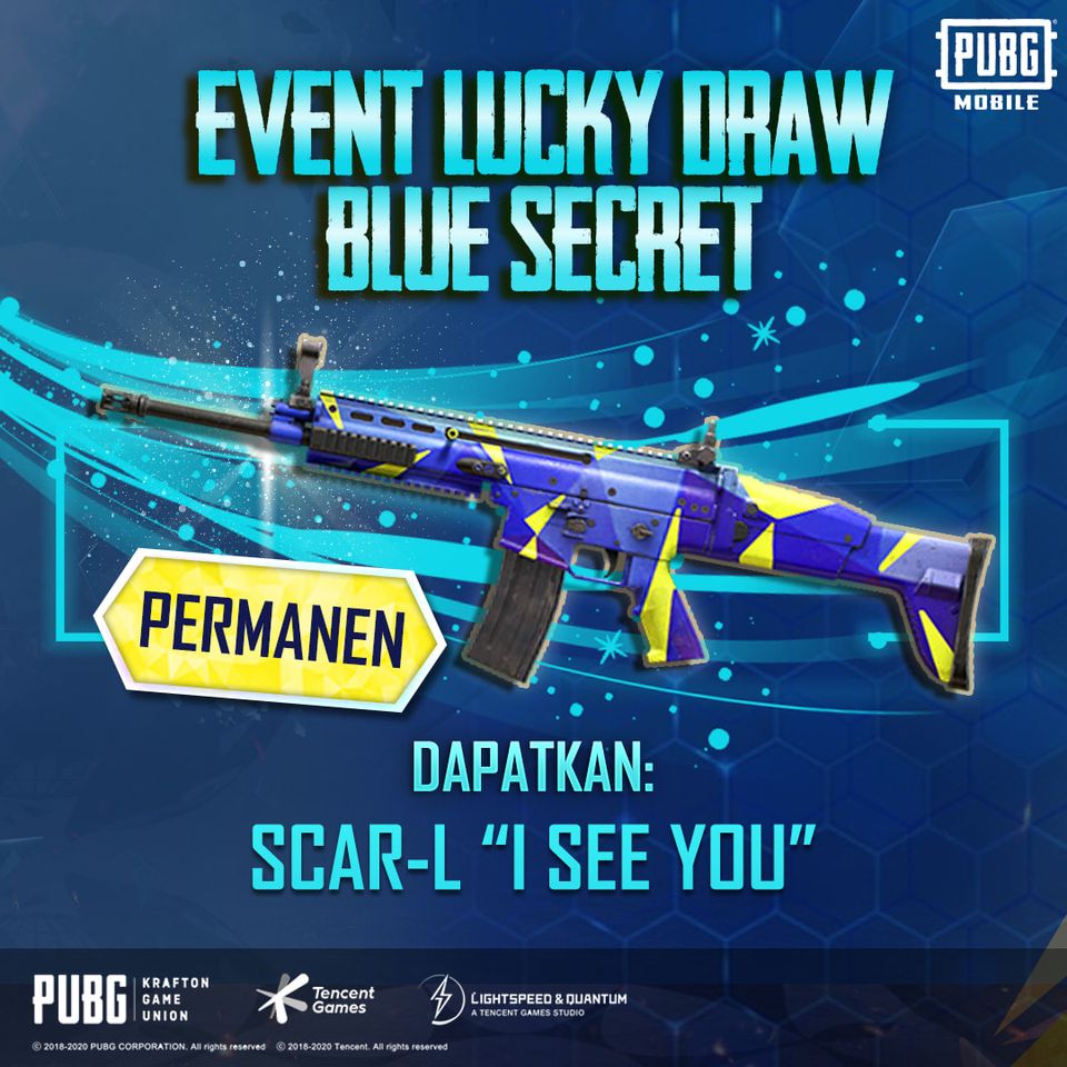 The Scar L Skin I See You Is Here At The Pubg Mobile Blue Secret Lucky Draw Event Game News