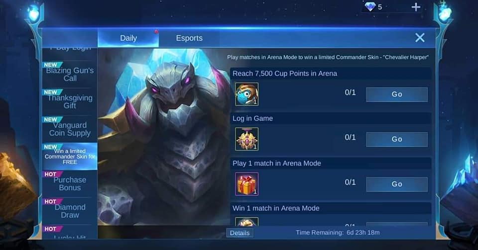 Cómo obtener Skin Commander Mobile Legends (ML) gratis