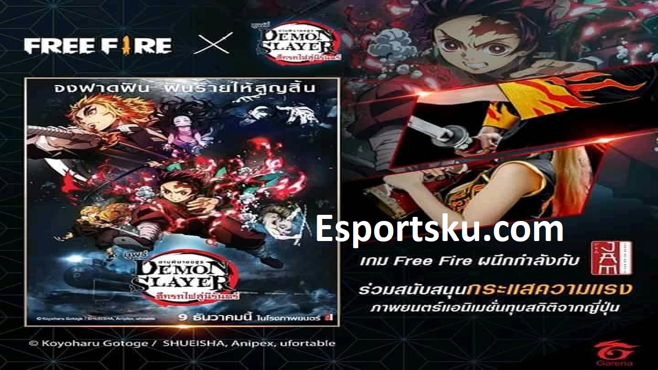 Garena Free Fire Ff Thailand X Anime Kimetsu No Yaiba Esportsku