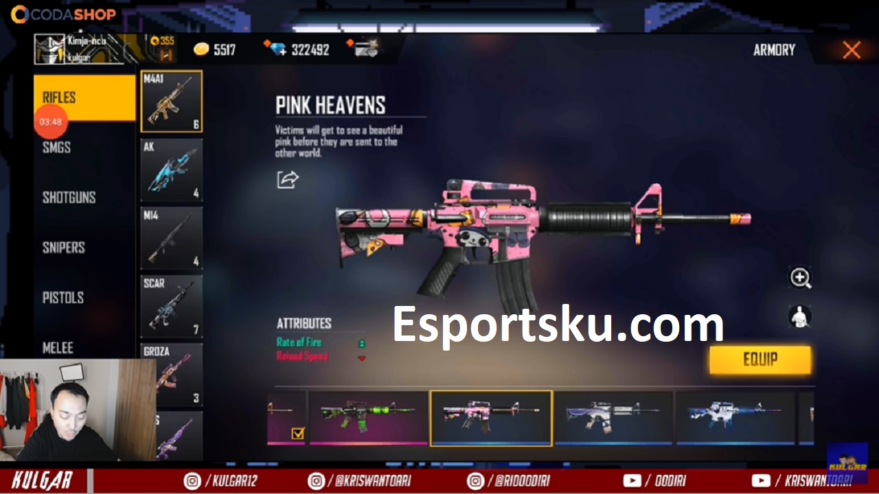 How to get the FF Pink Heavens M4A1 Free Fire Skin - Everyday News