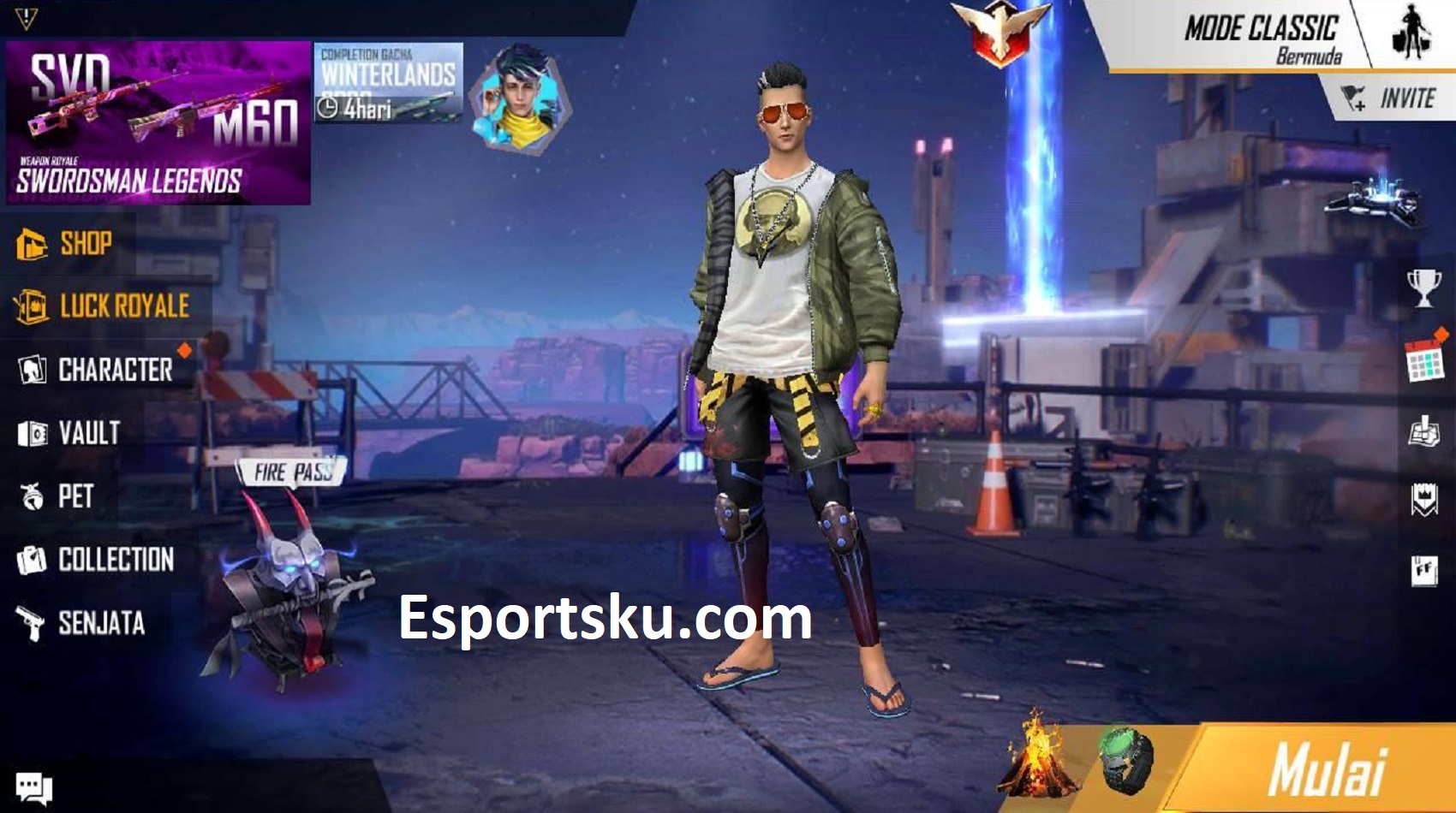 Lobby Terbaru FF Spesial Operation Chrono Free Fire Esportsku