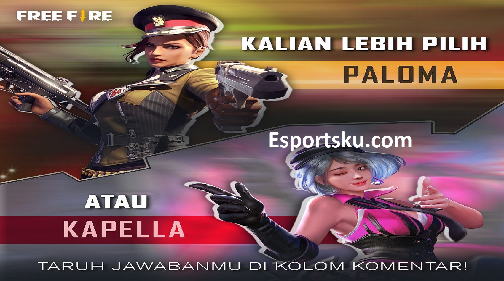 Pilih Karakter Paloma FF Atau Kapella Di Free Fire ? – Esportsku