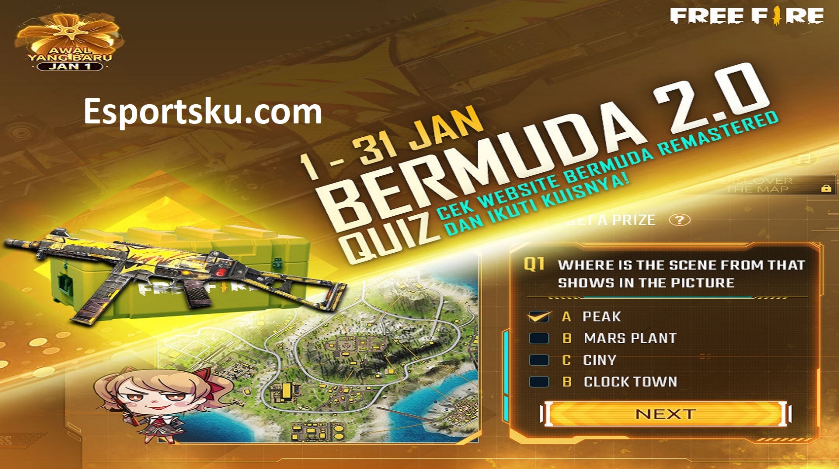 Bermuda Remastered Ff Quiz Gets Free Fire Crate Loot Everyday News
