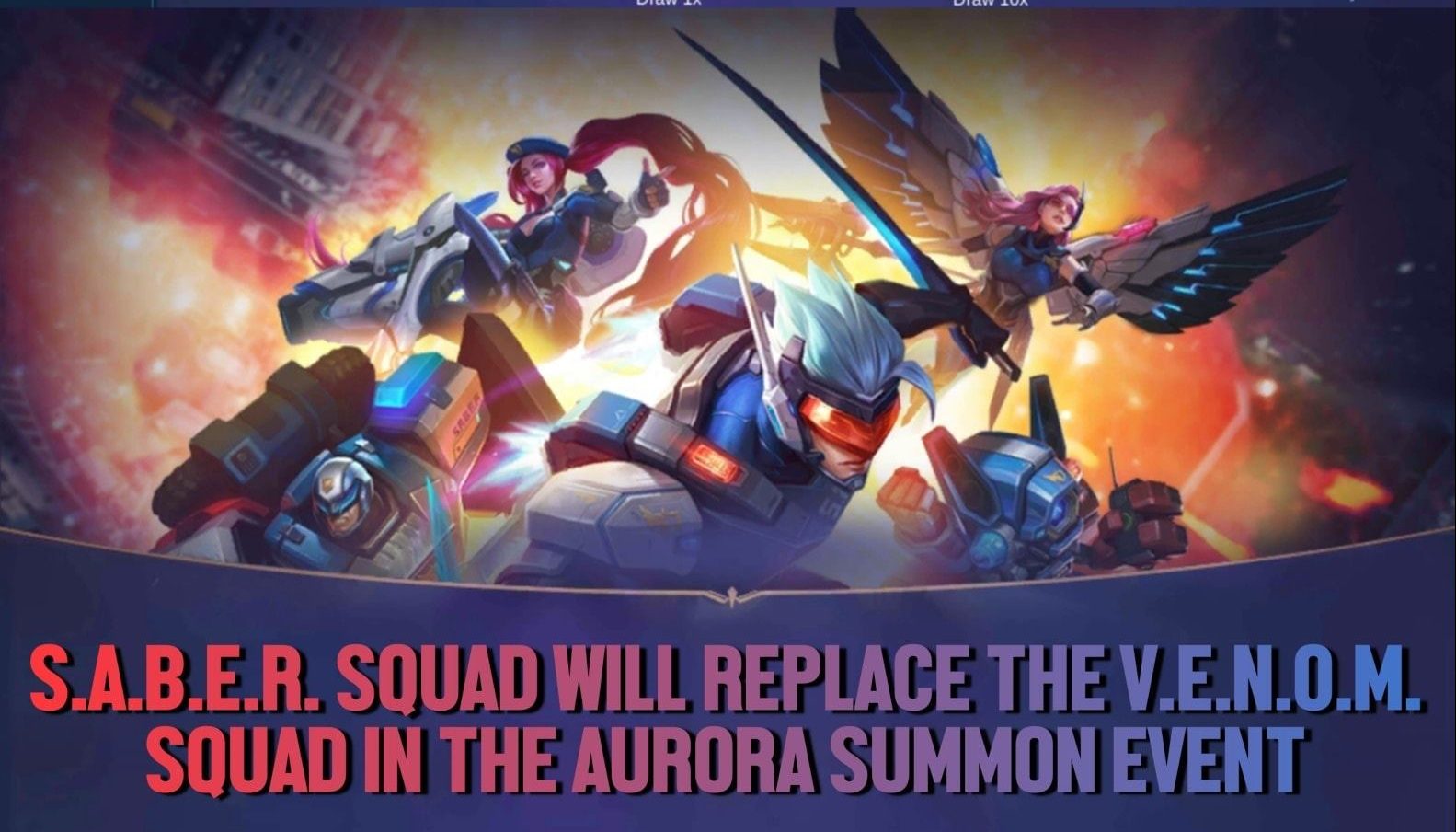 El escuadrón SABRE llegará pronto al evento de invocación de Aurora Mobile Legends (ML_)