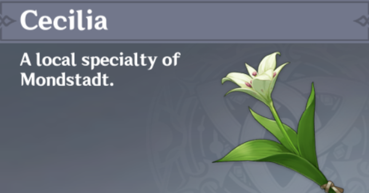 Lokasi Bunga Cecilia di Genshin Impact Esportsku