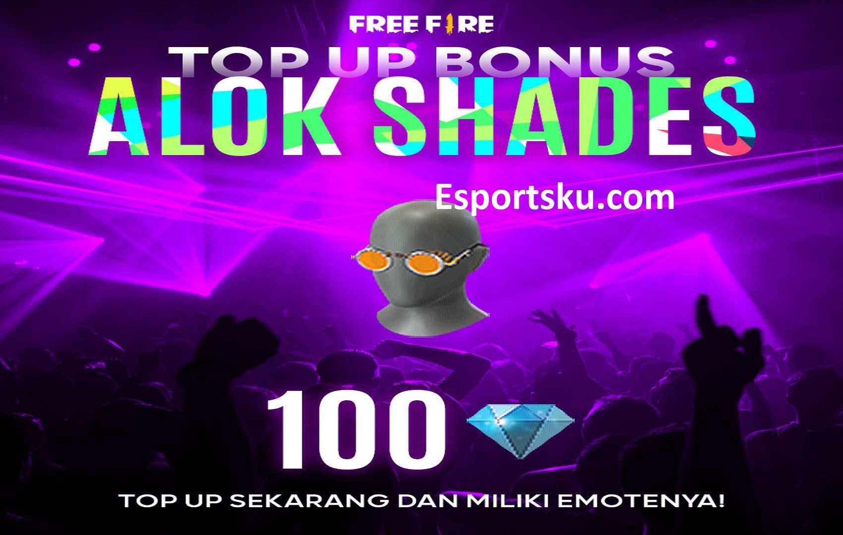 Top Up 100 Diamond Ff Can Glasses Dj Alok Free Fire Ff Everyday News