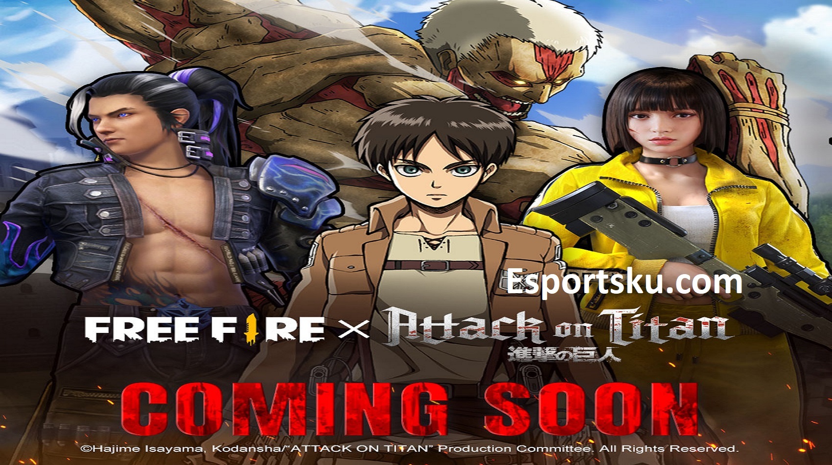 Resmi FF Kolaborasi Free Fire X Attack On Titan | Esportsku