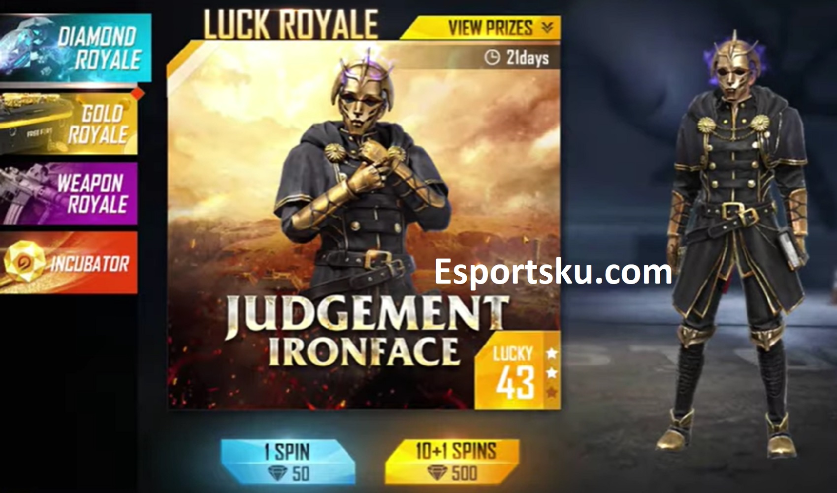 Diamond Royale Ff Next 2021 Judgment Iron Face Free Fire Game News Diamond Royale Ff Next 2021 Judgment Iron Face Free Fire Game News