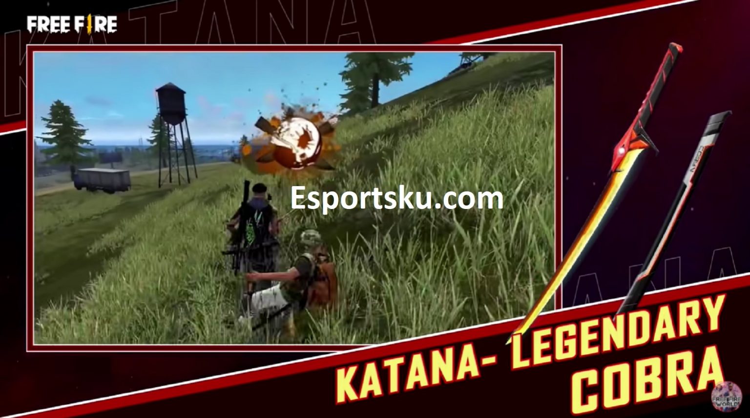 Skin Katana Cobra Free Fire (FF), Skin Legendary! | Esportsku