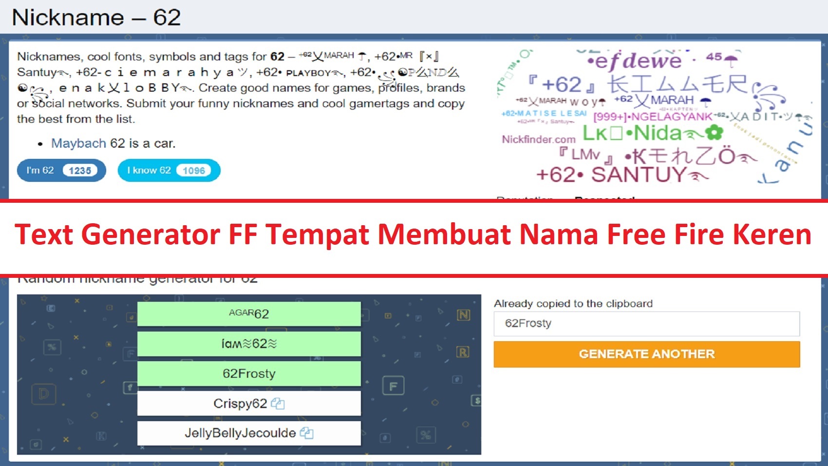 Text Generator Ff Tempat Membuat Nama Free Fire Keren Esportsku