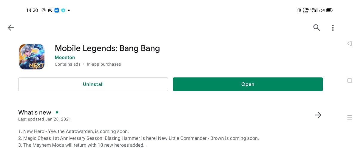 gak bisa login Mobile Legends layar hitam
