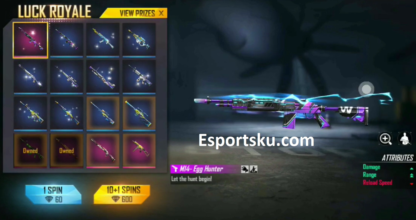 Leaked Weapon Royale M14 Egg Hunter Free Fire Ff Everyday News