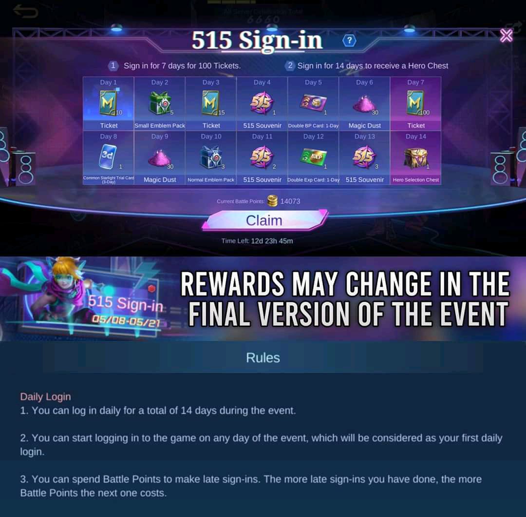 Event 515 Sign-In Mobile Legends